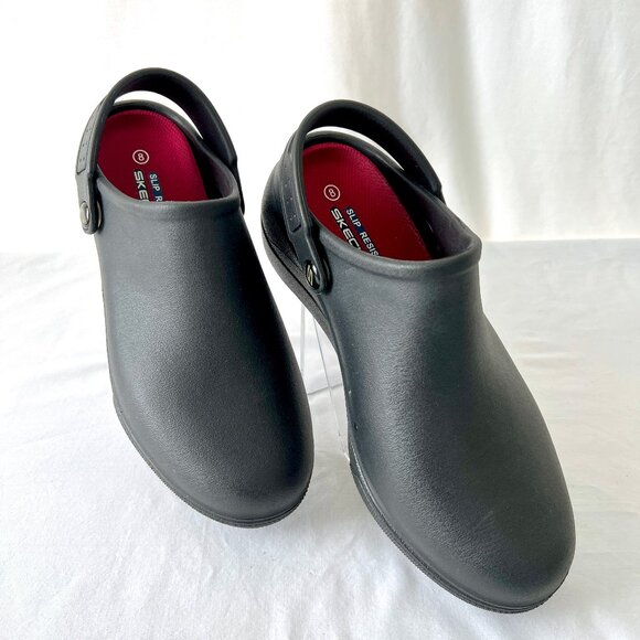 Skechers Work, Black, Slip Resistant Shoes, Womens Size 8, Slip ons, EC! - Picture 2 of 10